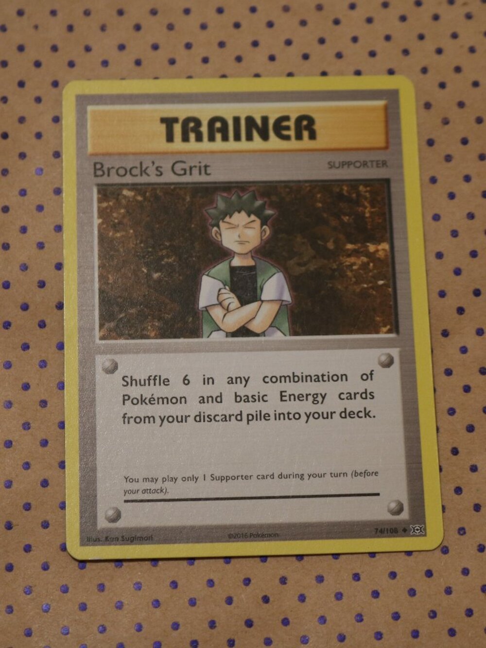 Brock’s Grit 74/108 Pokemon Card (2016)